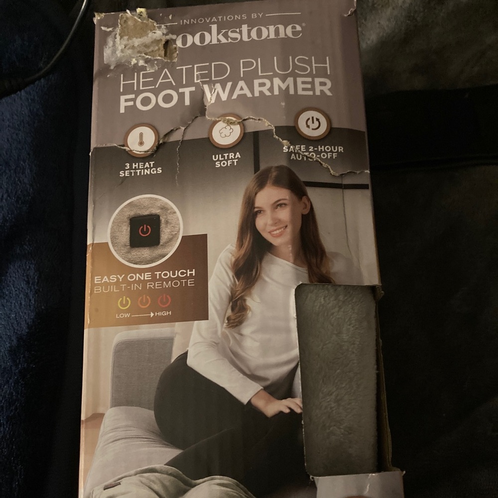 Brookstone foot warmer navy blue the gray one sold